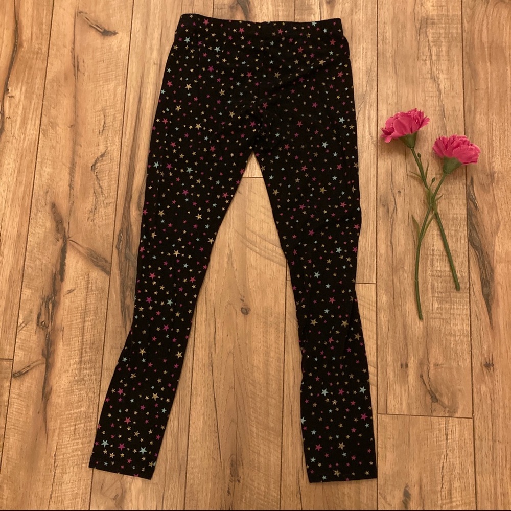 🪴3/$15 Total Girl sparkly star leggings black